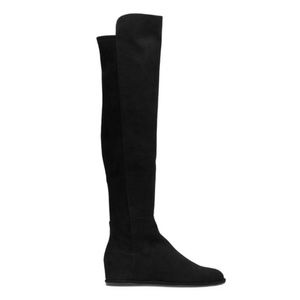 Black Suede Over the Knee Boots Stuart Weitzman